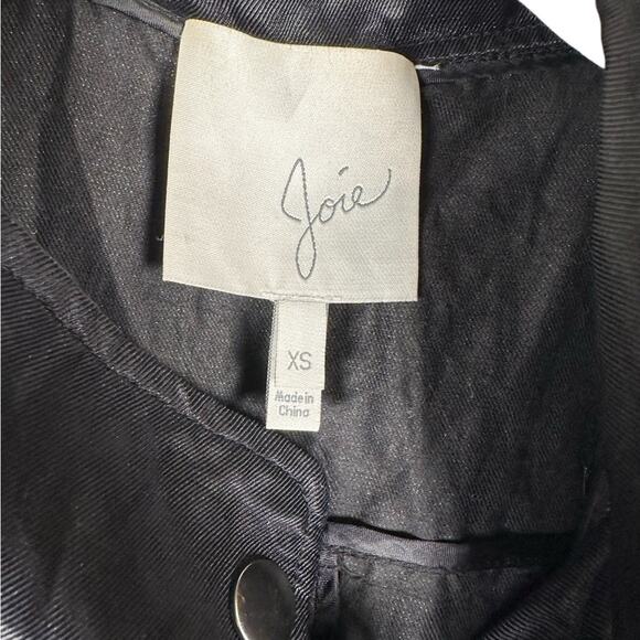 Joie Vera Jane Hooded‎ Utility Jacket Black Womens XS Cargo Grunge Outdoor - Picture 2 of 10